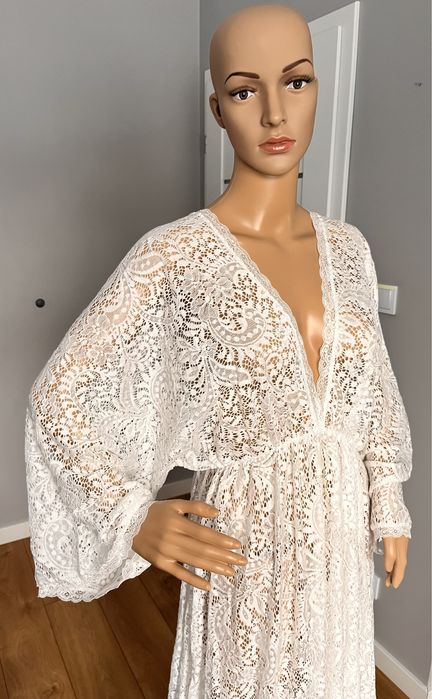 Suknia do sesji ciążowej Boho koronkowa