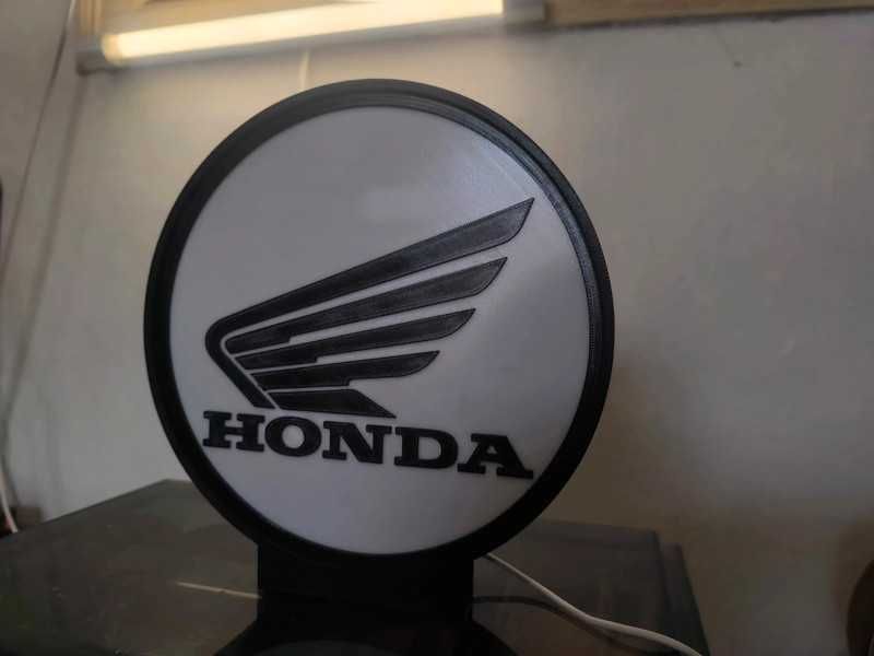 Lightbox Luminaria decorativa Honda Motos cx preta