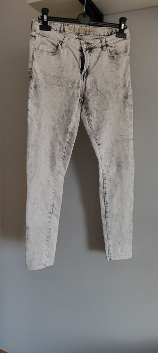 Spodnie jeansowe materiałowe damskie S 36