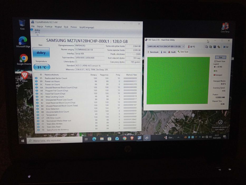 Laptop HP EliteBook 840 i5 8GB SSD bateria 2-3-4h Win Zasilacz HP