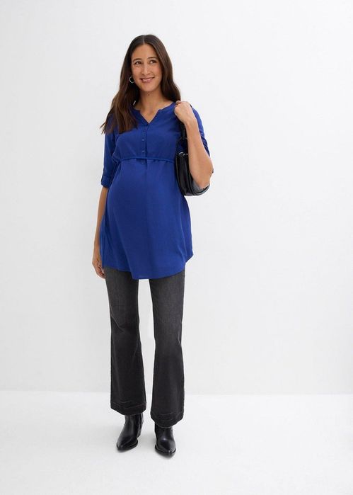 B.P.C tunika ciążowa i do karmienia piersią mini z wiskozy granatowa ^