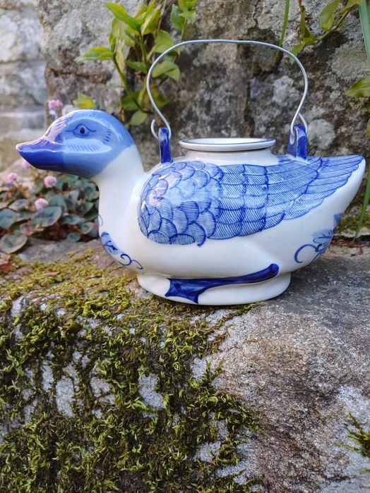Pato Decorativo Pintado à Mão