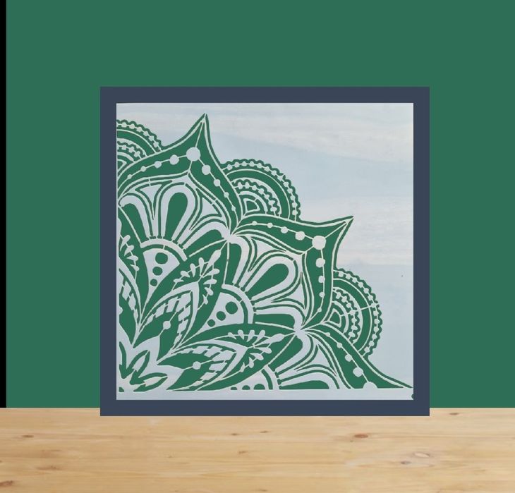 Szablon Mandala -wzór 60x60cm szablon 30x30cm, malarski tynk, DIY, C20