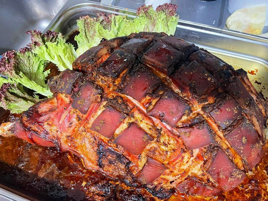 Pieczone Udo... udziec, noga, szynka wieprzowa .