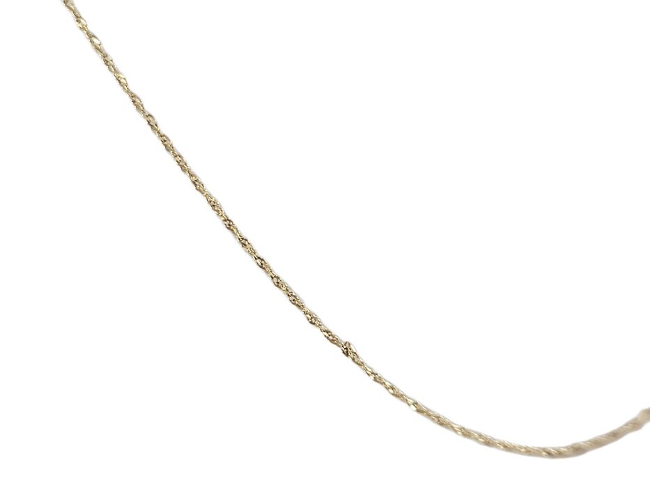 Elegancki złoty łańcuszek 585 splot singapur długość 52 cm
