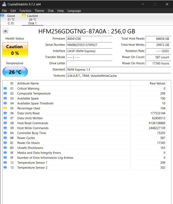SSD nvme 256GB и HDD 1tb 2.5