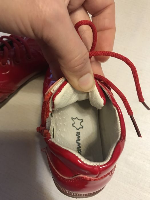 Черевички святкові червоні та сріблясті