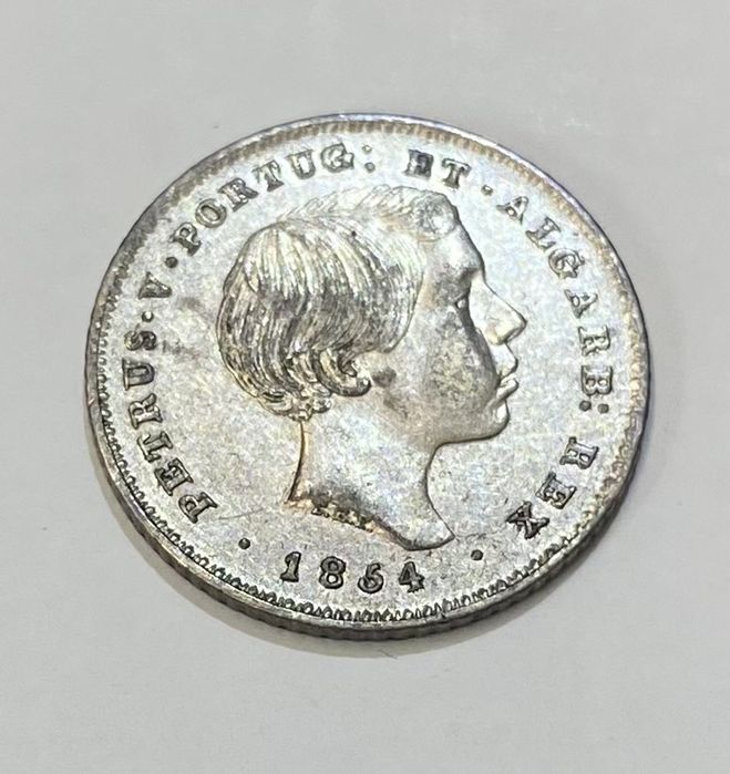 Moeda 100 Reis D PEDRO V 1854