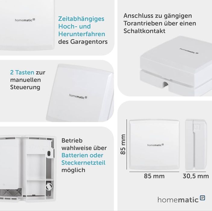 Розумне керування гаражними воротами Homematic IP Garage Door Controller (Новий)