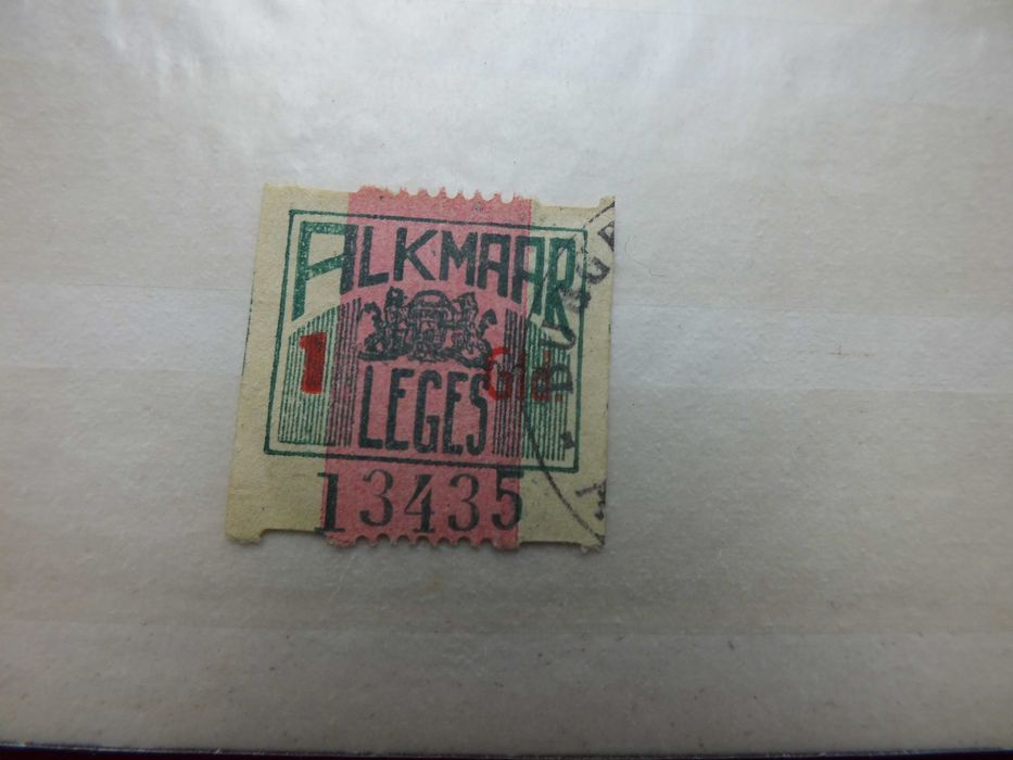 bilet nr 13435 LEGES mecz ligi piłki nożnej ALKMAAR  Holandia kasowany