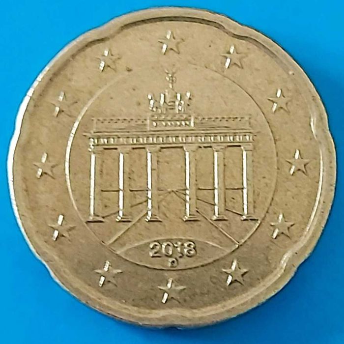 20 Cêntimos de 2018 Letra D,  da Alemanha