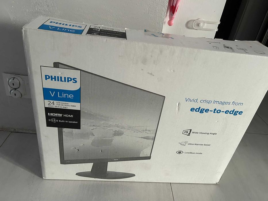 Monitor Philips 243V7QDAB/00 – 23,8" Full HD – Zestawy