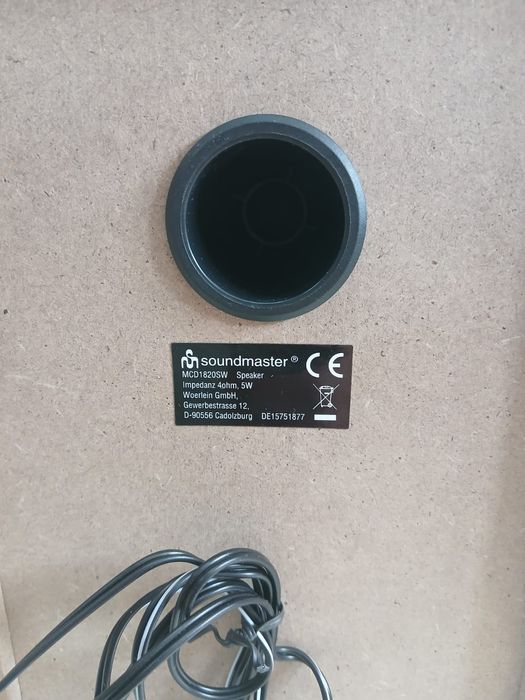 Wieża stereo Soundmaster MCD1820SW Gramofon Nagrywanie Radio Cyfrowe