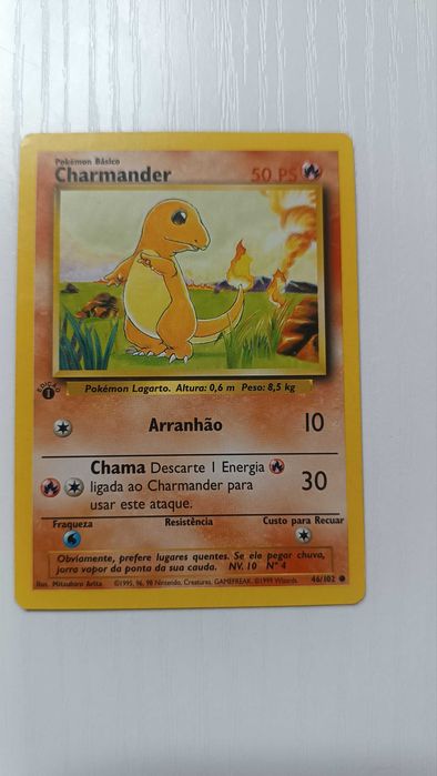 Pokémon Charmander Primeira Edição Base Set