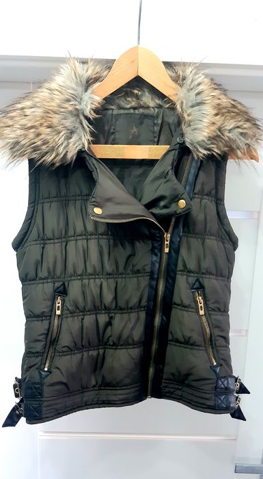 Atmosphere bezrekawnik 42 XL khaki ciemno zielony damski