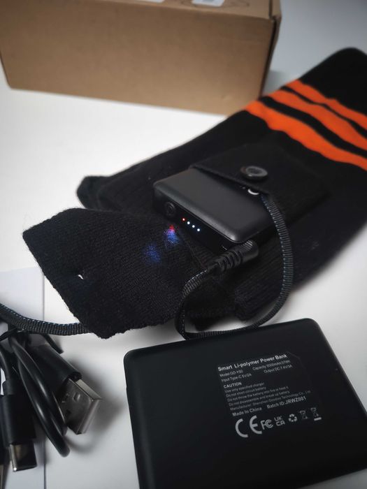 Шкарпетки з регульованим електропідігрівом + 2 батареї по 5000 маг