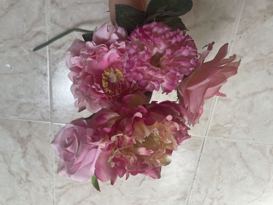 Conjunto de 5 flores cor de rosa