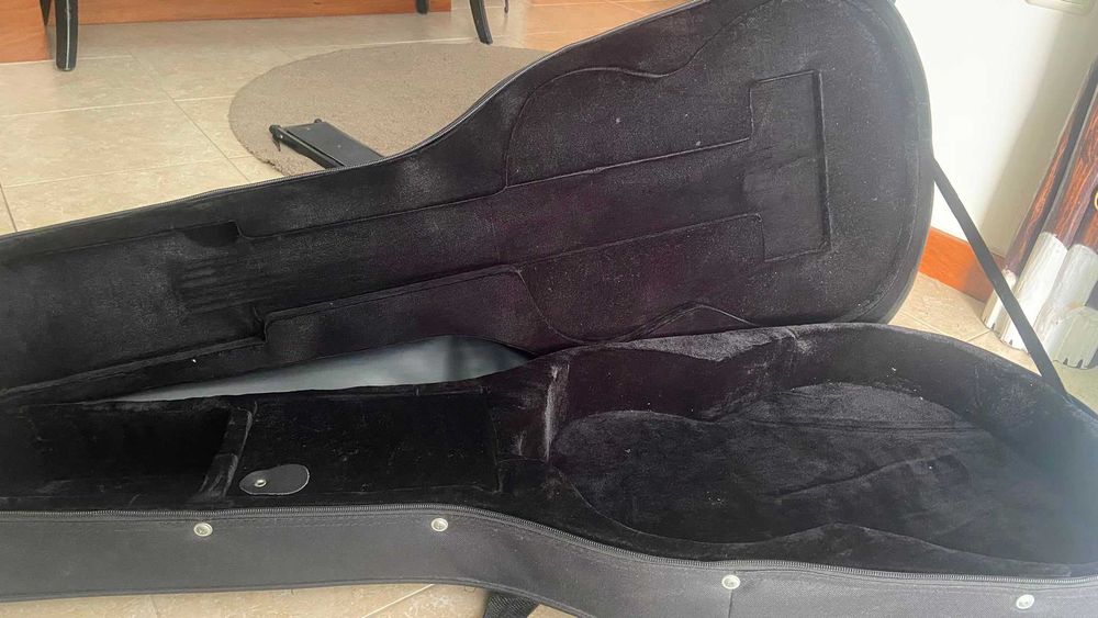 Guitarra Clássica Alhambra C3 + Cordas Novas, Saco, Suporte, Apoio de Pé