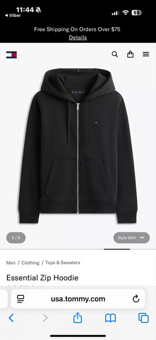 Кофта на змійці чоловіча  Tommy Hilfiger оригінал