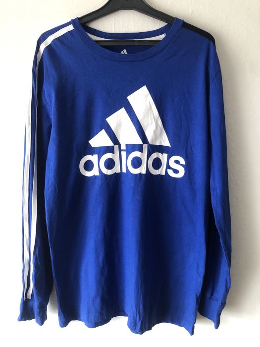 Adidas koszulka longsleeve niebieska L 14–16 – oryginalna