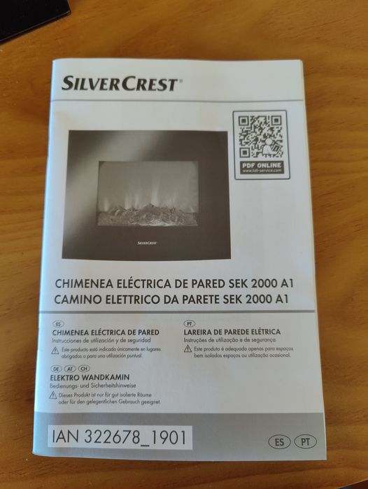 Lareira elétrica Silvercrest