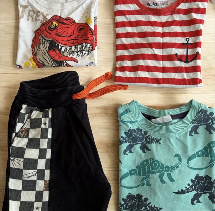 Ciuszki dla chłopca 5-6 lat Coccodrillo 100% bawełna 116-122 koszulki