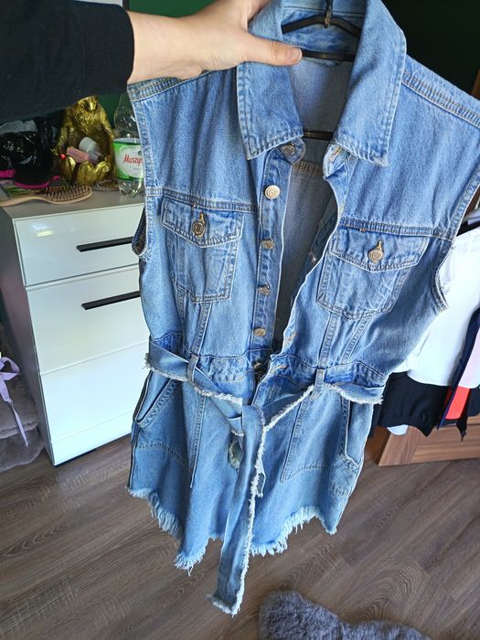 Sukienka jeansowa+ kamizelka S