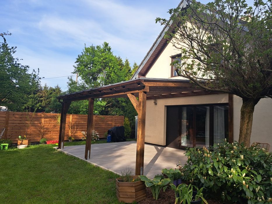 Pergole zadaszenia tarasów wiaty zabudowa tarasu