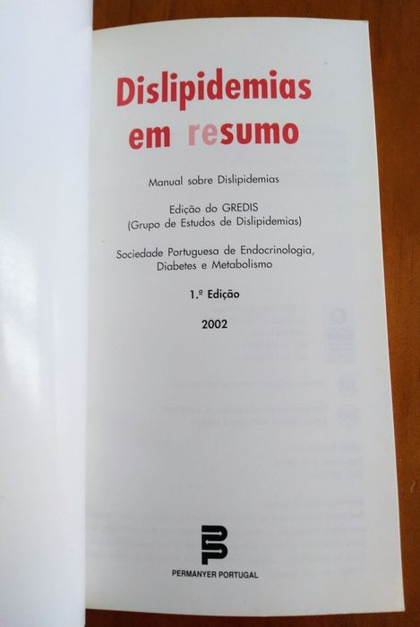 Livro técnico DISLIPIDEMIAS, 1* Edição 2002