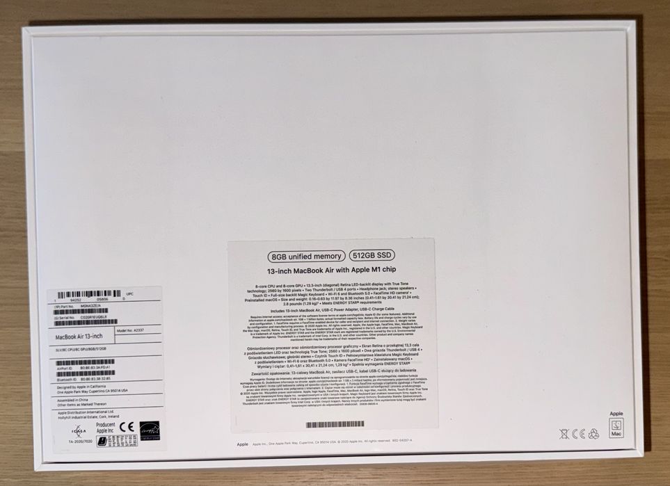 Apple MacBook Air 13 M1 8GB Ram 512GB