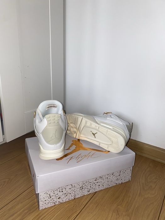 Air Jordan 4 White and Gold