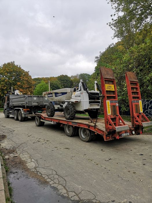 Transport maszyny niskopodwoziowa HDS  pawilony trawers