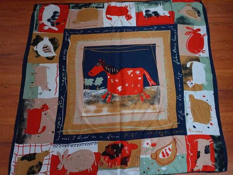 Вінтажна арт-хустка у стилі Брайана Полларда «Life in the country»