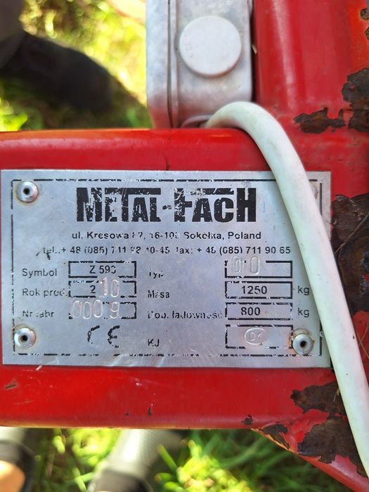 Owijarka Metal-Fach Z-593 Samozaładowcza Super Stan