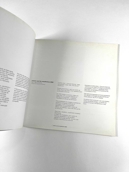 Álvaro Siza Prémio Secil de Arquitectura 2000 Publicação