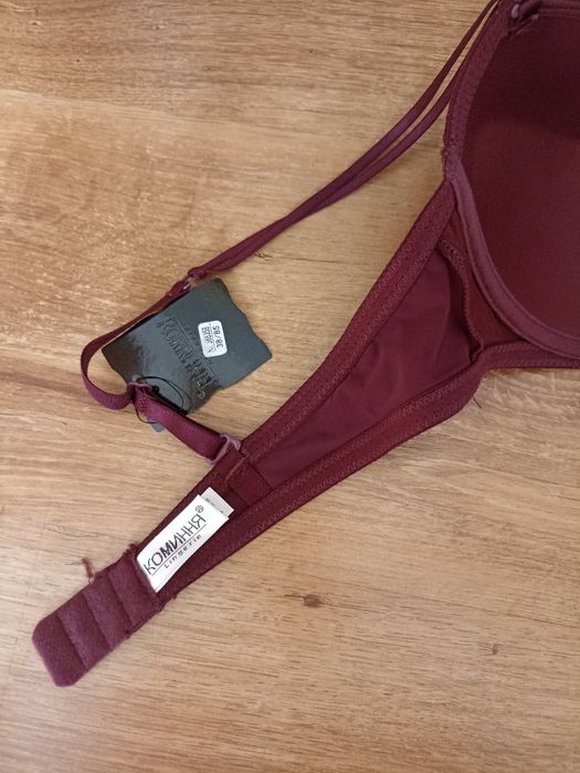 Biustonosz 80B push up bordowy