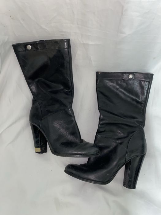 Buty skórzane kozaki