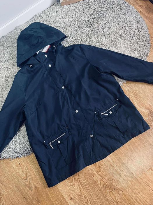 Kurtka parka 48 z kapturem elegancka płaszcz