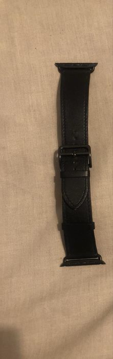 Ремінець для Apple Watch зі шкіри сафіано у чорному кольорі