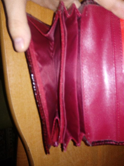 Nowy damski portfel ze skóry lakierowanej NN Nicole Collection