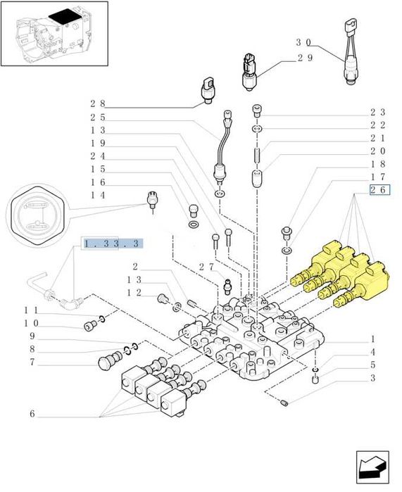 Elektrozawór Case, New Holland, Steyr 8414.8281 ORYGINAŁ CNH