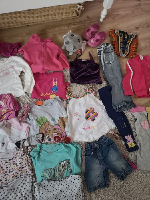 Ubrania dla dziewczynki zestaw ubrań dziewczęcych paka ciuchów 110