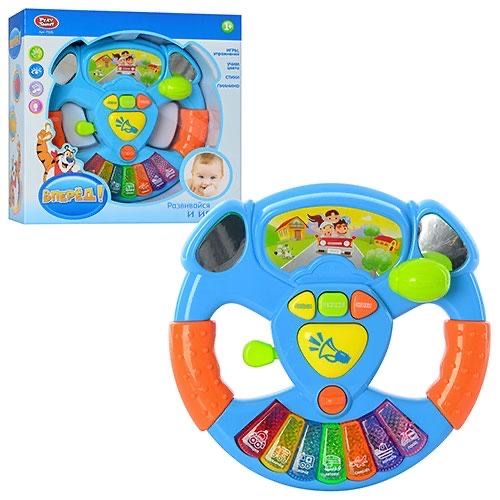 Детская развивающая игрушка музыкальный руль.Автотренажер.Кроха руль.