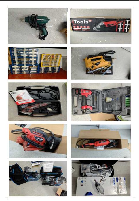 Lote  Ferramentas Profissionais e Bricolagem - Pouco Uso (Compressor, Laser, Cortadores)