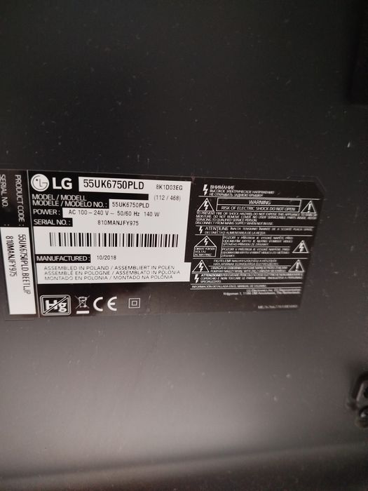 LG 55 Uszkodzony