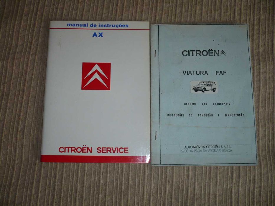manuais de instruções originais de carros citroen