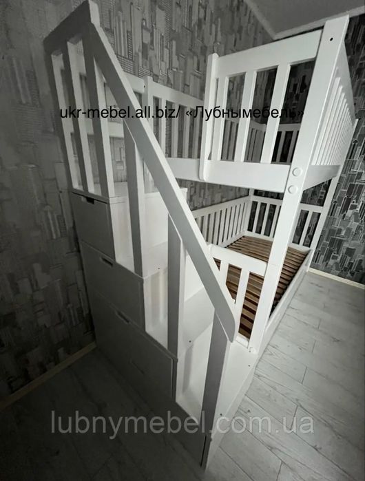 Кровать двухъярусная деревянная Умка, двоярусне (двоповерхове) ліжко