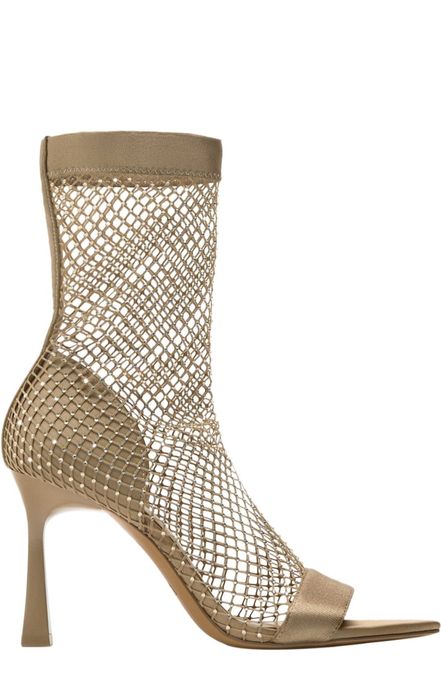 Босоніжки Zara gold Rhinestone Mesh Open toe Ankle Boots high heels