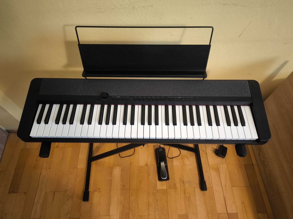 Casio CT-S1 BK - keyboard ze statywem, pedałem sustain i gwarancją