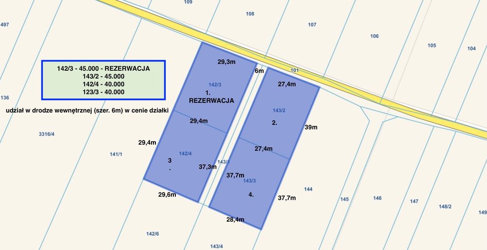Zalesie działka pod zabudowę. Dojazd asfaltowy, woda i prąd